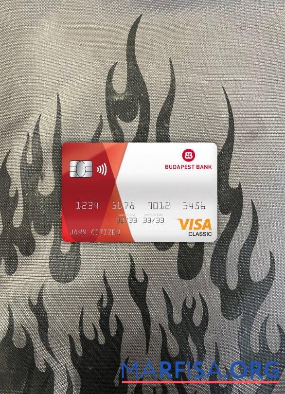 Printable Hungary Budapest bank visa classic card photolook front sample